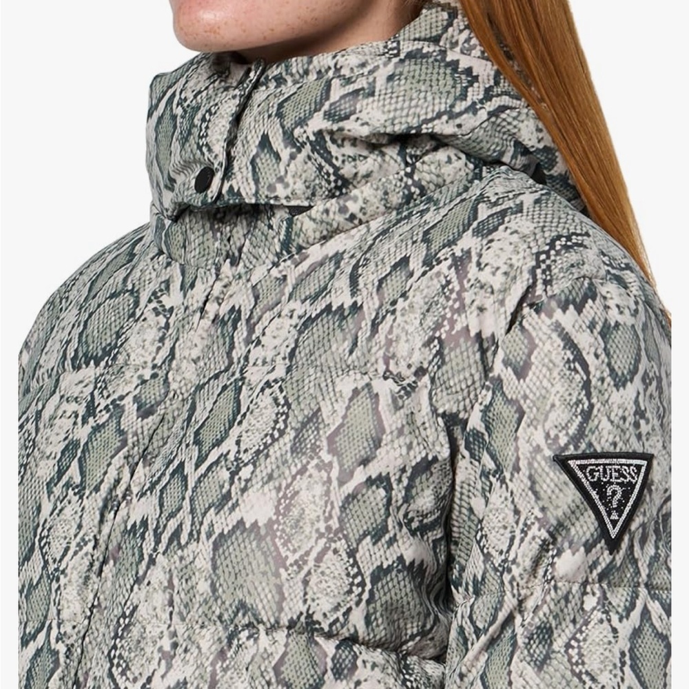 NWT GUESS Essie Gummy Animalier Puffer Jacket Size Large - Picture 13 of 14